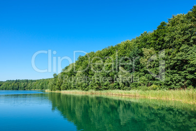 Landschaft am Trünnensee an der Mecklenburger Seenplatte