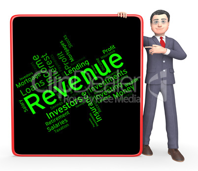 Revenue Word Represents Words Wordcloud And Revenues