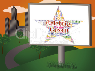 Celebrity Gossip Means Chat Room And Fame