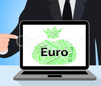 Euro Currency Shows Forex Trading And Coin