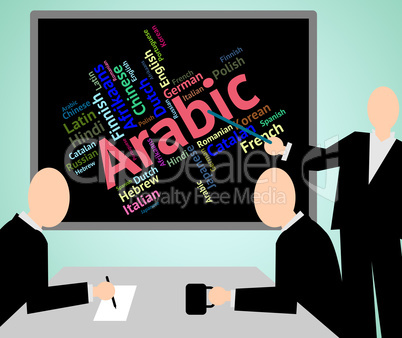 Arabic Language Means Translate Lingo And Word