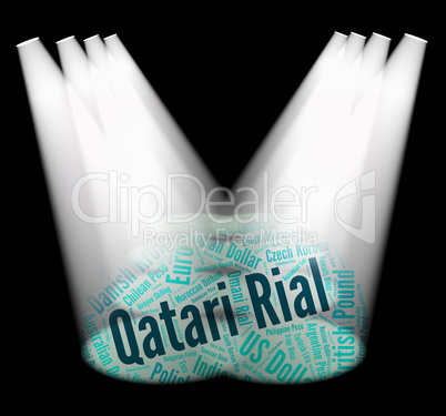 Qatari Rial Indicates Foreign Currency And Currencies