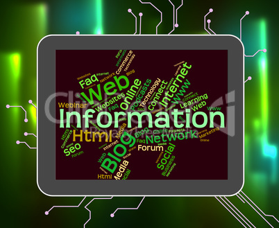 Information Word Indicates Knowledge Help And Wordcloud