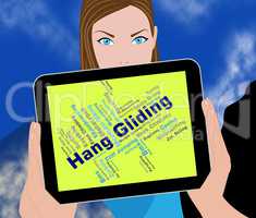 Hang Gliding Represents Text Glider And Hangglider