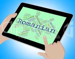 Romanian Language Shows Translate Word And Text