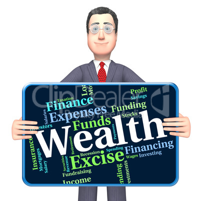 Wealth Word Shows Text Words And Worth