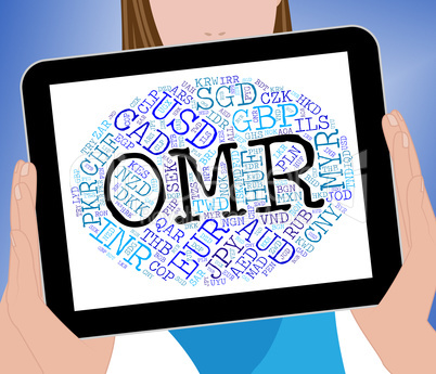 Omr Currency Means Oman Rials And Banknote