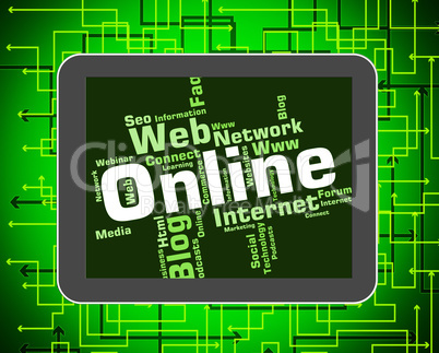 Online Word Shows World Wide Web And Websites