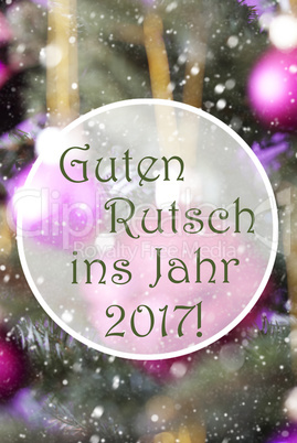 Blurry Vertical Balls, Guten Rutsch 2017 Means New Year