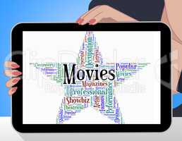 Movies Star Indicates Motion Picture And Film