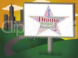 Drama Star Shows Production Wordcloud And Play