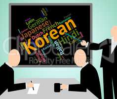 Korean Language Represents Wordcloud Languages And Word