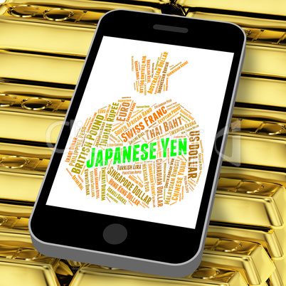 Japanese Yen Represents Worldwide Trading And Coin