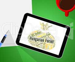 Hungarian Forint Means Exchange Rate And Banknotes