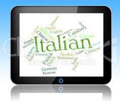Italian Language Shows Lingo Translate And International