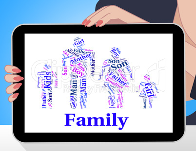 Family Words Represents Household Wordcloud And Relations