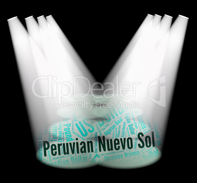 Peruvian Nuevo Sol Indicates Worldwide Trading And Currencies