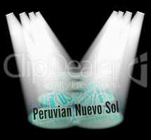 Peruvian Nuevo Sol Indicates Worldwide Trading And Currencies