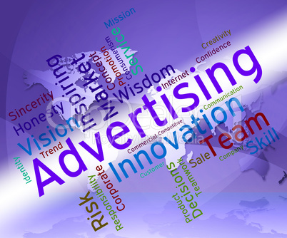 Wordcloud Advertising Means Promote Marketing And Market