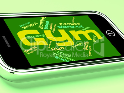 Gym Fitness Indicates Working Out And Athletic
