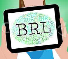 Brl Currency Represents Brazilian Reals And Currencies