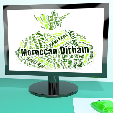 Moroccan Dirham Shows Foreign Exchange And Dirhams