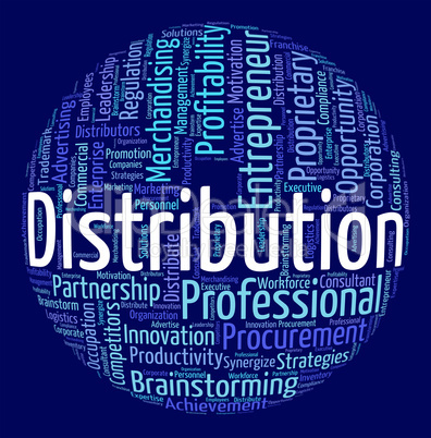 Distribution Word Means Distribute Logistics And Text