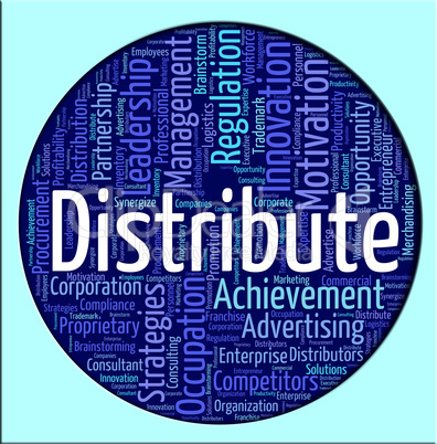 Distribute Word Means Supply Chain And Delivery
