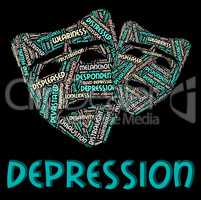 Depression Word Represents Hopelessness Sad And Text