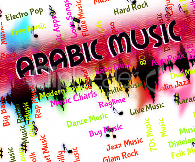 Arabic Music Indicates Middle Eastern And Acoustic