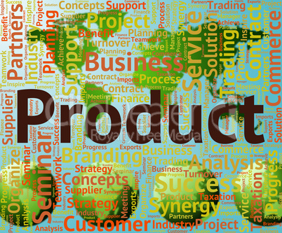 Product Word Shows Products Stock And Store