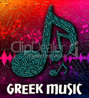 Greek Music Indicates Sound Tracks And Audio