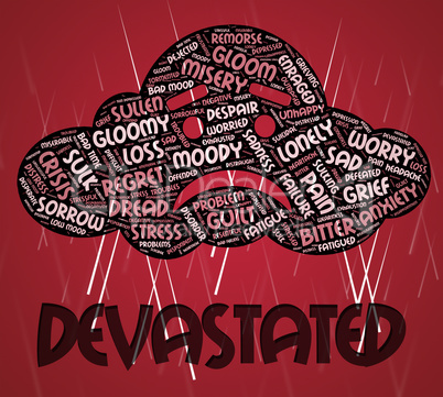 Devastated Word Means Daze Overwhelmed And Devastating