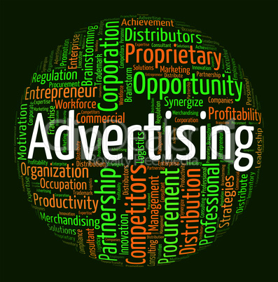 Advertising Word Means Wordcloud Words And Adverts