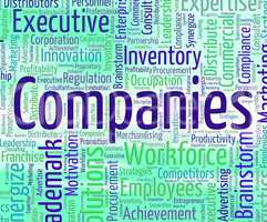 Companies Word Indicates Corporate Company And Words