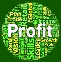 Profit Word Means Wordclouds Investment And Text