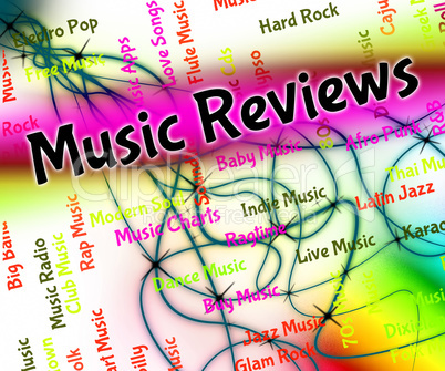 Music Reviews Shows Sound Track And Assess