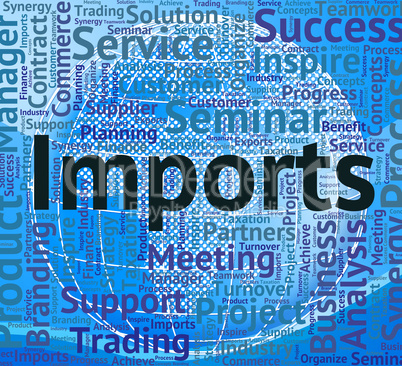Imports Word Represents Buy Abroad And Business
