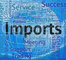 Imports Word Represents Buy Abroad And Business