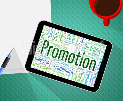 Promotion Word Represents Closeout Sale And Promotional