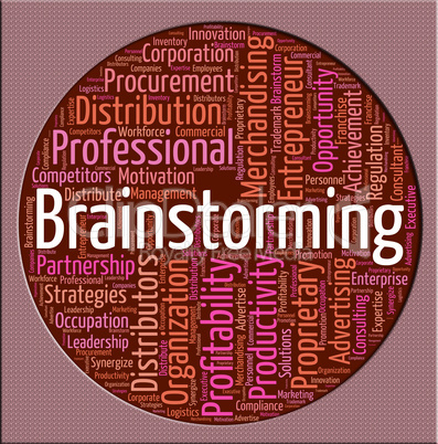 Brainstorming Word Means Put Heads Together And Brainstormed