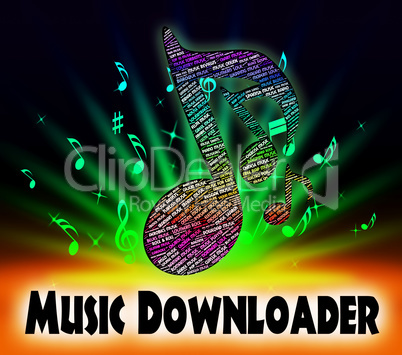Music Downloader Shows Sound Tracks And Application