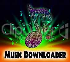 Music Downloader Shows Sound Tracks And Application