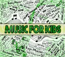 Music For Kids Represents Sound Tracks And Acoustic