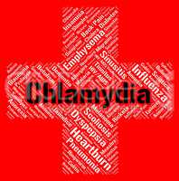 Chlamydia Word Represents Sexually Transmitted Disease And Std