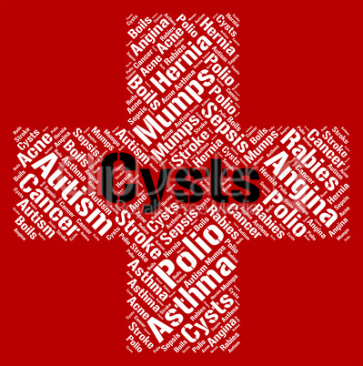 Cysts Word Indicates Ill Health And Affliction