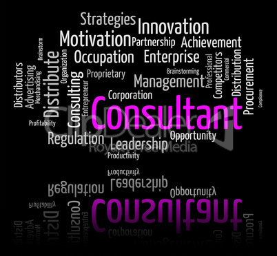 Consultant Word Indicates Advisers Wordclouds And Expert