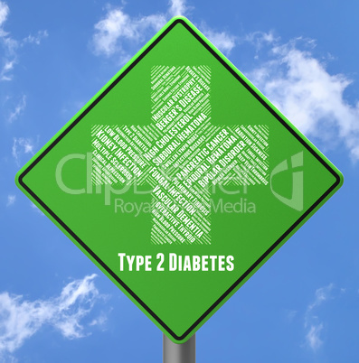 Diabetes Sign Means Poor Health And Two