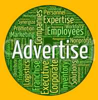 Advertise Word Shows Promote Ads And Wordcloud