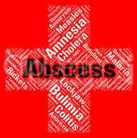 Abscess Word Represents Ill Health And Abcesses